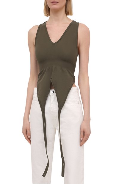 Топ HELMUT LANG хаки цвета по цене 15750 руб., арт. K10HW503, фото 3 Топ HELMUT LANG, арт. K10HW503, фото 3