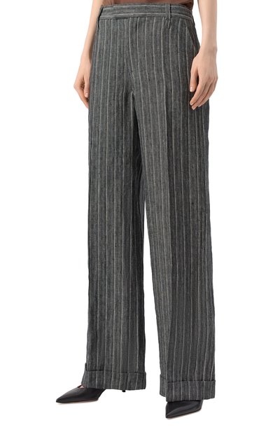 Льняные брюки BRUNELLO CUCINELLI, арт. MH542P8492, фото 3