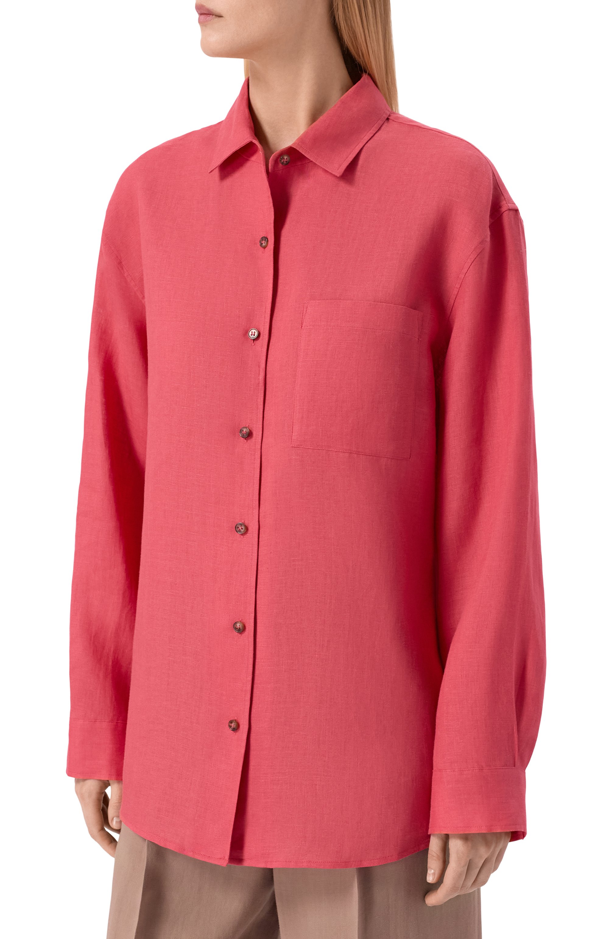 Льняная рубашка 12 STOREEZ, арт. 137567, фото 3