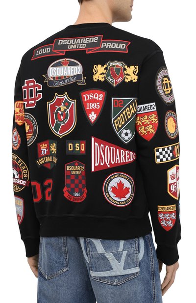 Хлопковый свитшот DSQUARED2 черного цвета по цене 51250 руб., арт. S74GU0448/S25042, фото 4 Хлопковый свитшот DSQUARED2, арт. S74GU0448/S25042, фото 4