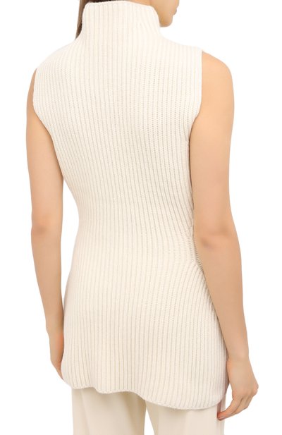 Шерстяной топ JIL SANDER белого цвета по цене 73400 руб., арт. JSPR754057-WRY20028, фото 4 Шерстяной топ JIL SANDER, арт. JSPR754057-WRY20028, фото 4