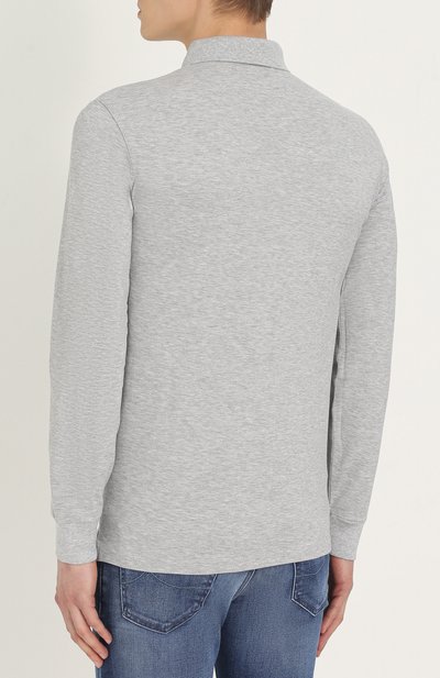 Хлопковое поло с длинными рукавами POLO RALPH LAUREN, арт. 710661016, фото 4