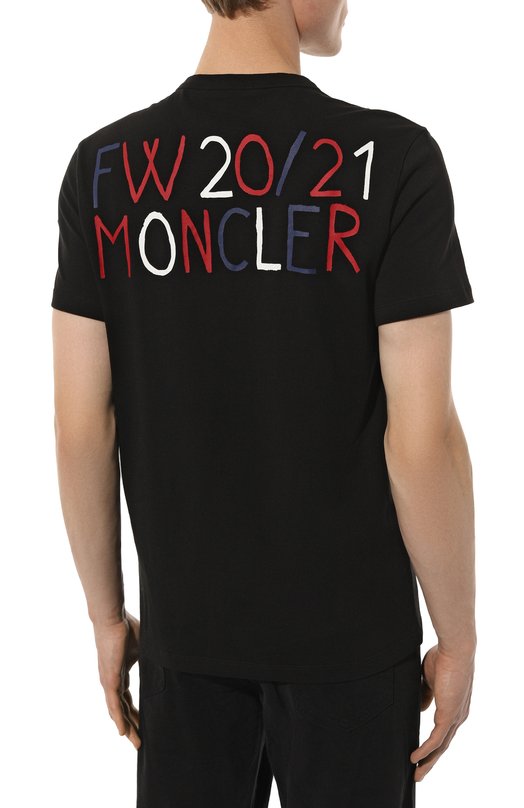Хлопковая футболка Moncler Genius 8C714-10-8390T Чёрный  8C714-10-8390T Фото 4