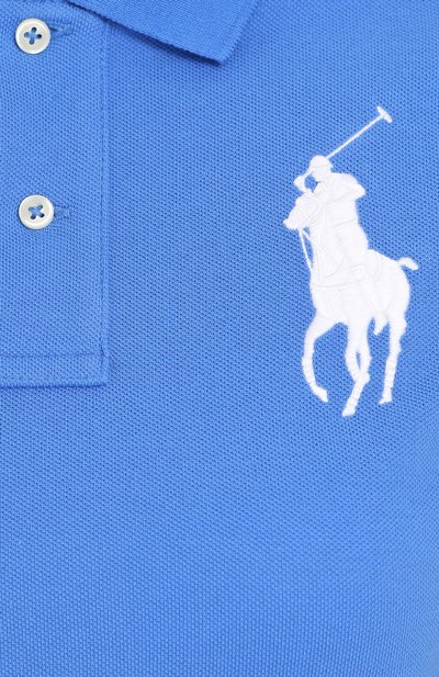 Хлопковое поло с вышитым логотипом бренда POLO RALPH LAUREN, арт. 211505656, фото 5