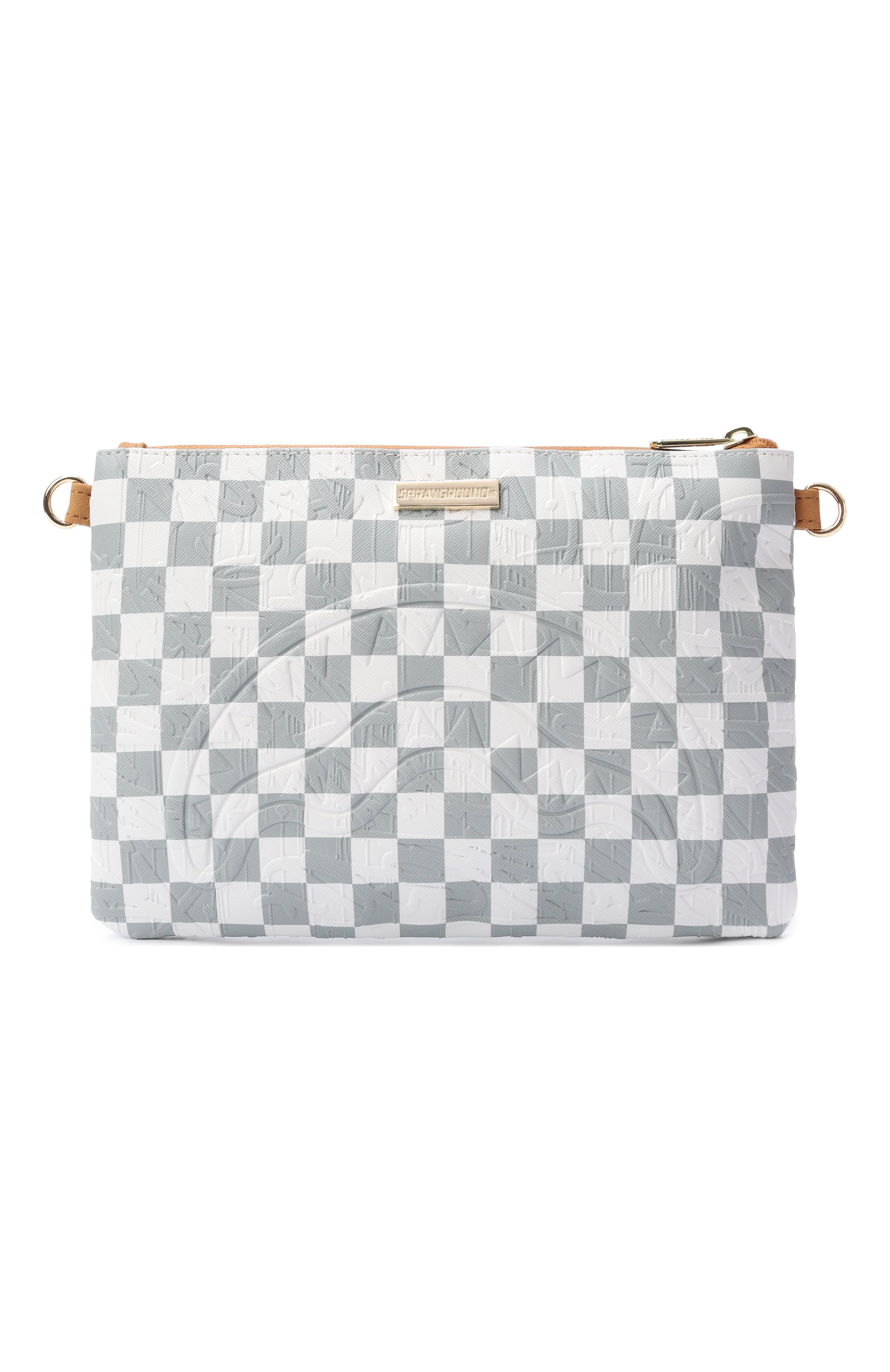 Клатч 3 am SPRAYGROUND светло-серого цвета по цене 13200 руб., арт. 910B8984NSZ/3AM CREAM CR0SSB0DY P0UCHETTE, фото 1 Клатч 3 am SPRAYGROUND, арт. 910B8984NSZ/3AM CREAM CR0SSB0DY P0UCHETTE, фото 1