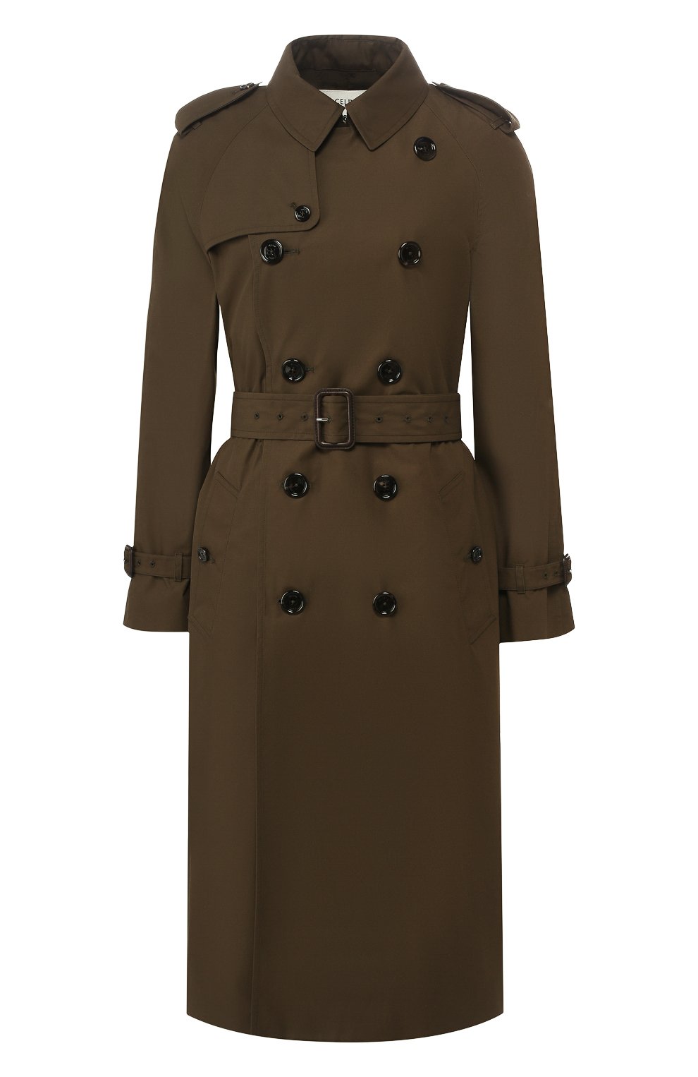 Тренч CELINE хаки цвета по цене 299500 руб., арт. 2M015085I, фото 1 Тренч CELINE, арт. 2M015085I, фото 1