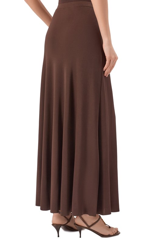 Юбка из вискозы Saint Laurent 861810/Y77JF Коричневый  861810/Y77JF Фото 4