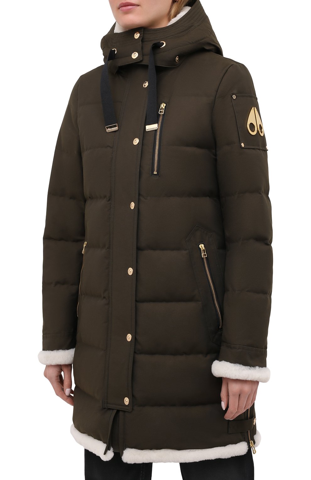 Пуховик MOOSE KNUCKLES хаки цвета по цене 134000 руб., арт. M39LP206G, фото 3 Пуховик MOOSE KNUCKLES, арт. M39LP206G, фото 3