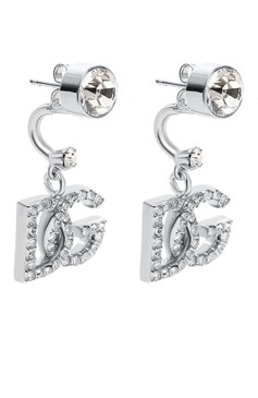 Женские серьги DOLCE & GABBANA серебряного цвета, арт. WEN6L1 W1111/SILVER | Фото 3 (Региональные ограничения белый список (Axapta Mercury): Не проставлено; Нос: Не проставлено; Материал: Металл)