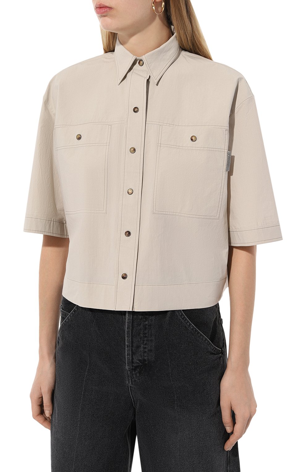 Джинсовая рубашка BRUNELLO CUCINELLI, арт. ML949B1348, фото 3