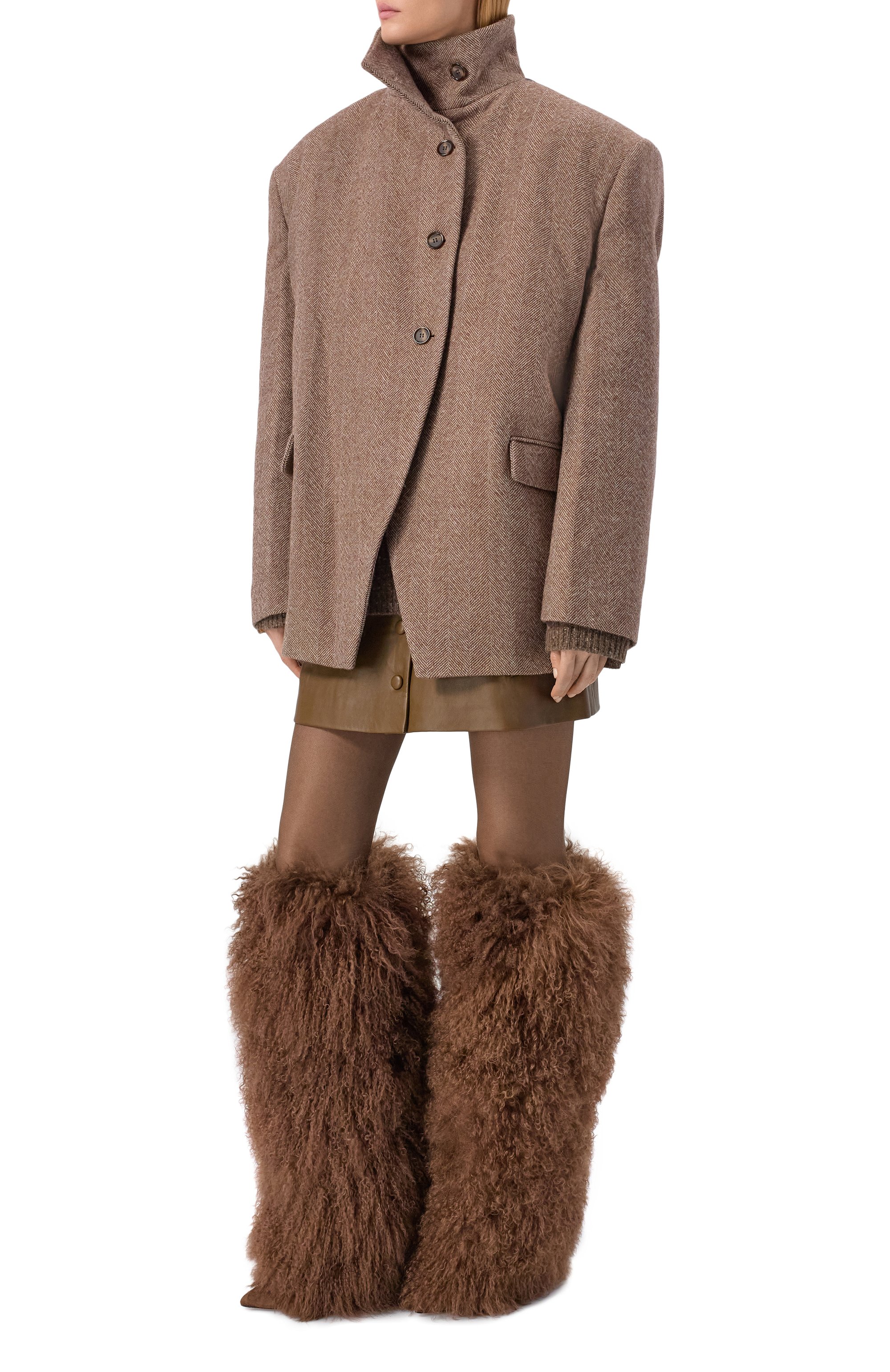 Сапоги furry stiletto 105 из овчины PARIS TEXAS, арт. PX1072/XMNFR, фото 3