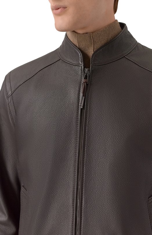 Кожаный бомбер Windsor B0RELL03-L/1300140 Коричневый  B0RELL03-L/1300140 Фото 5