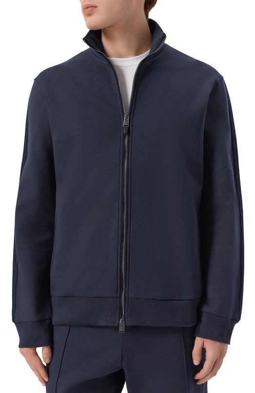 Хлопковая толстовка Canali T0942/MJ02447 Синий  T0942/MJ02447 Фото 3