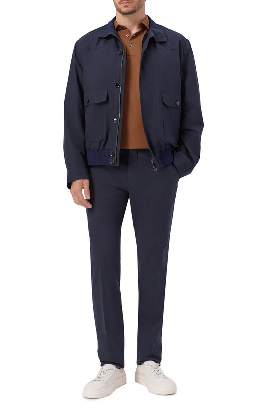 Хлопковые брюки Zegna TR00/UEI17A8/BLUE (B09R1) Синий  TR00/UEI17A8/BLUE (B09R1) Фото 2
