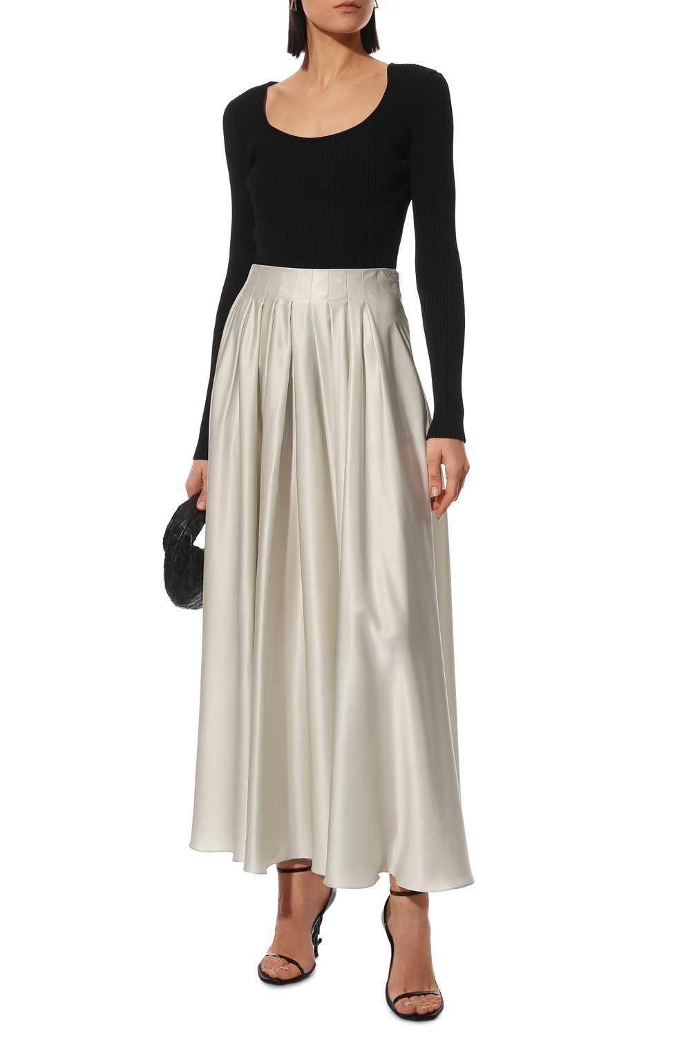 Шелковая юбка GIORGIO ARMANI кремового цвета по цене 299500 руб., арт. 2SHNN068/T036A, фото 2 Шелковая юбка GIORGIO ARMANI, арт. 2SHNN068/T036A, фото 2