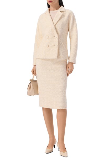 Женская твидовая юбка MVST, арт. M26.2PW.S005/F108 IV0RY B0UCLE