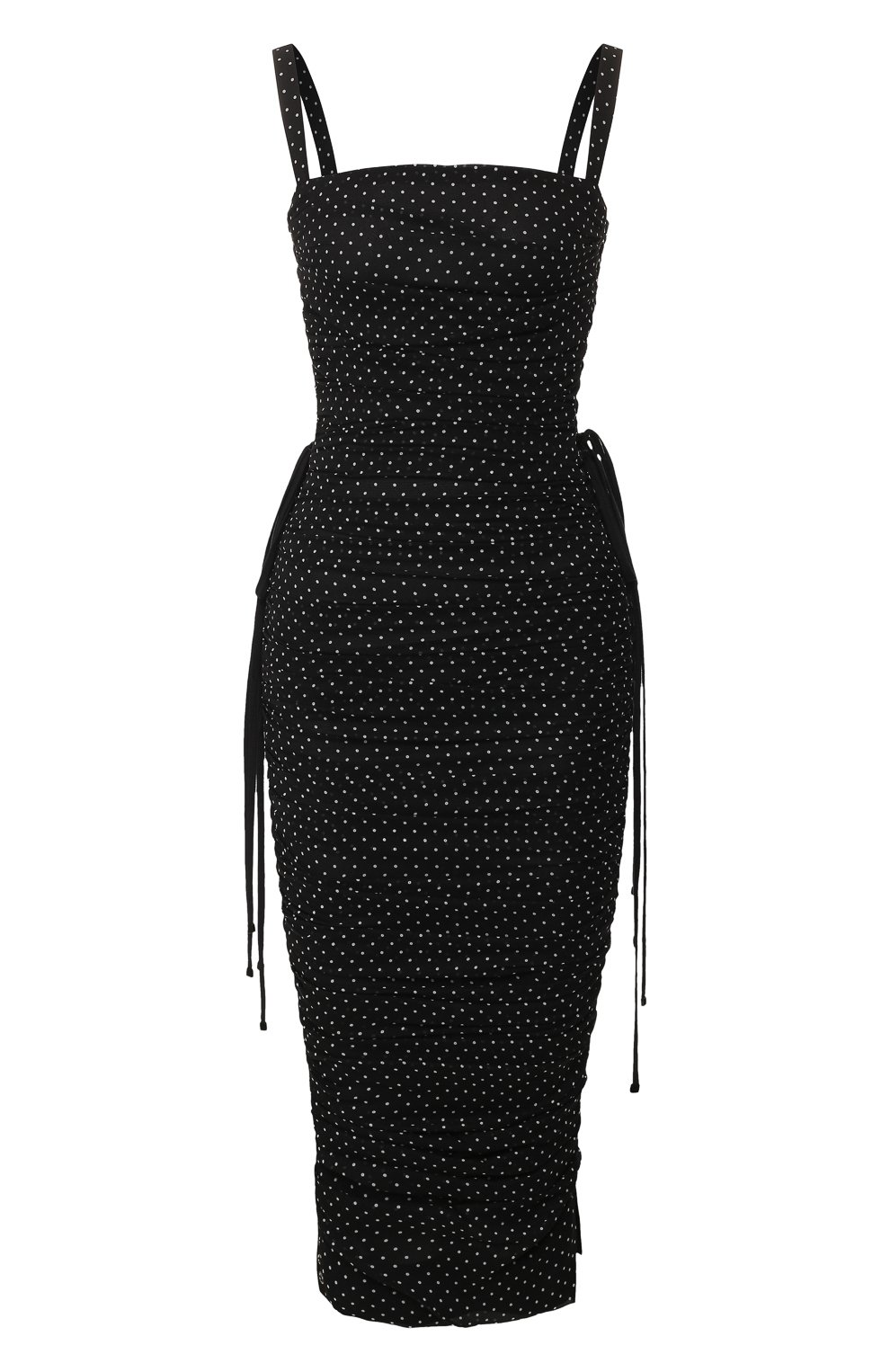 Шелковое платье DOLCE & GABBANA черно-белого цвета по цене 309000 руб., арт. F69Q4T/FSASB, фото 1 Шелковое платье DOLCE & GABBANA, арт. F69Q4T/FSASB, фото 1