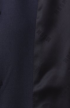 Женский шерстяной жакет MSGM синего цвета, арт. 3841MDG02/257127 | Фото 7 (Длина (для топов): Стандартные; Драгоценные камни: Проставлено; Рукава: Длинные; Материал внешний: Шерсть; Материал сплава: Проставлено; Женское Кросс-КТ: Жакет-одежда; 1-2-бортные: Однобортные; Кросс-КТ: костюм; Стили: Ретро)