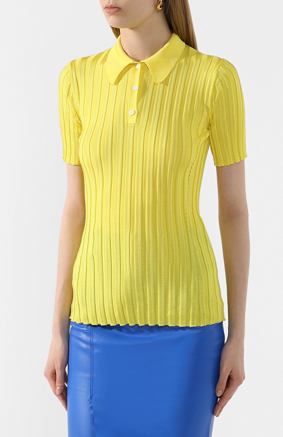 Поло из вискозы VICTORIA BECKHAM, арт. 1220KJU001101A, фото 3