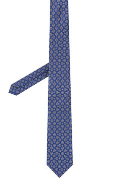 Мужской комплект из галстука и платка STEFANO RICCI синего цвета, арт. DH/45101 | Фото 3 (Принт: С принтом; Материал: Текстиль, Шелк; Материал сплава: Проставлено; Нос: Не проставлено)