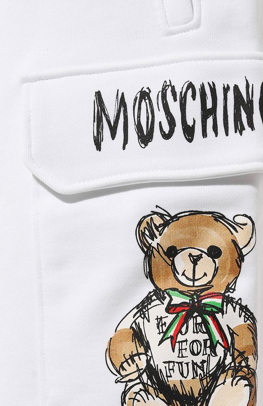 Хлопковые шорты Moschino Белый, фото 5