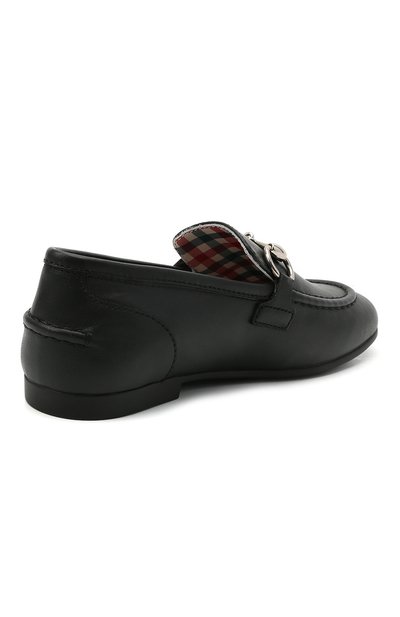 Кожаные лоферы GUCCI, арт. 484908/BLN00, фото 3