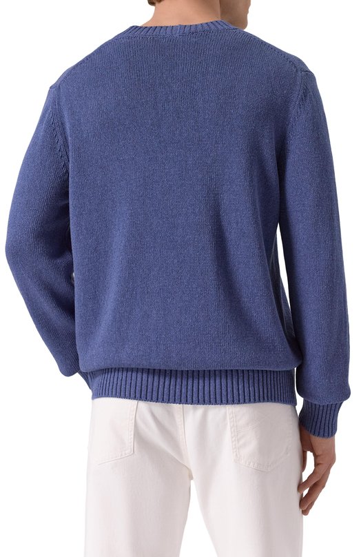 Свитер из шелка и льна MVST 25E/X1P/0/A010/7660 Синий  25E/X1P/0/A010/7660 Фото 4