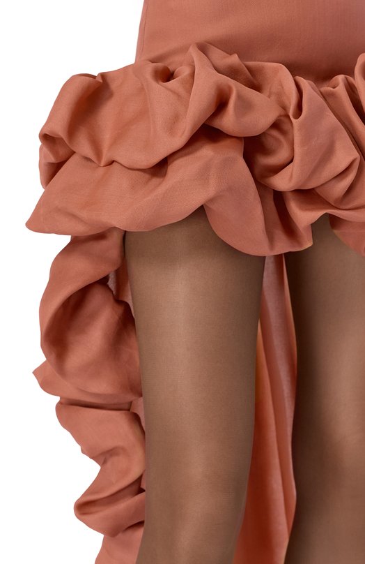 Шелковая юбка Saint Laurent 839665/Y4J21 Бежевый  839665/Y4J21 Фото 5