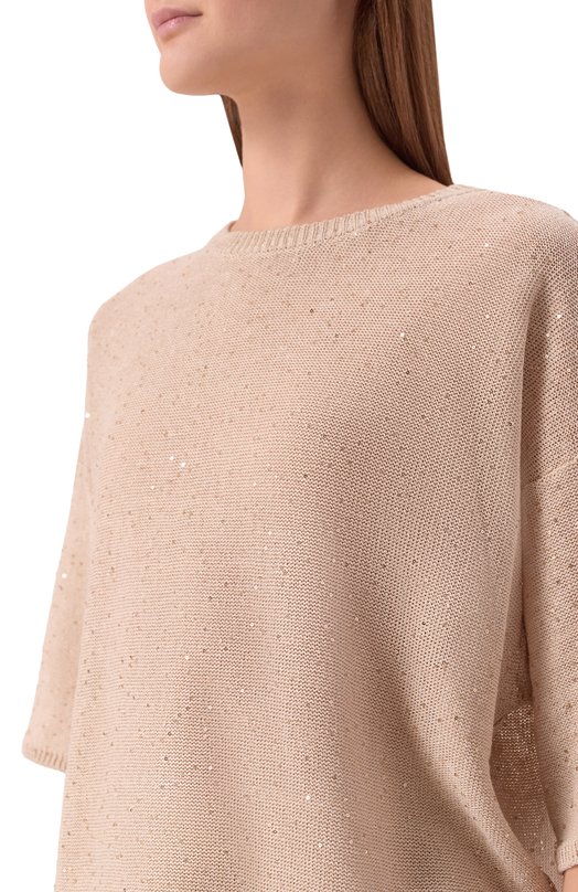 Пуловер изо льна и хлопка Antonelli Firenze 41798Q/01625 Бежевый  41798Q/01625 Фото 5