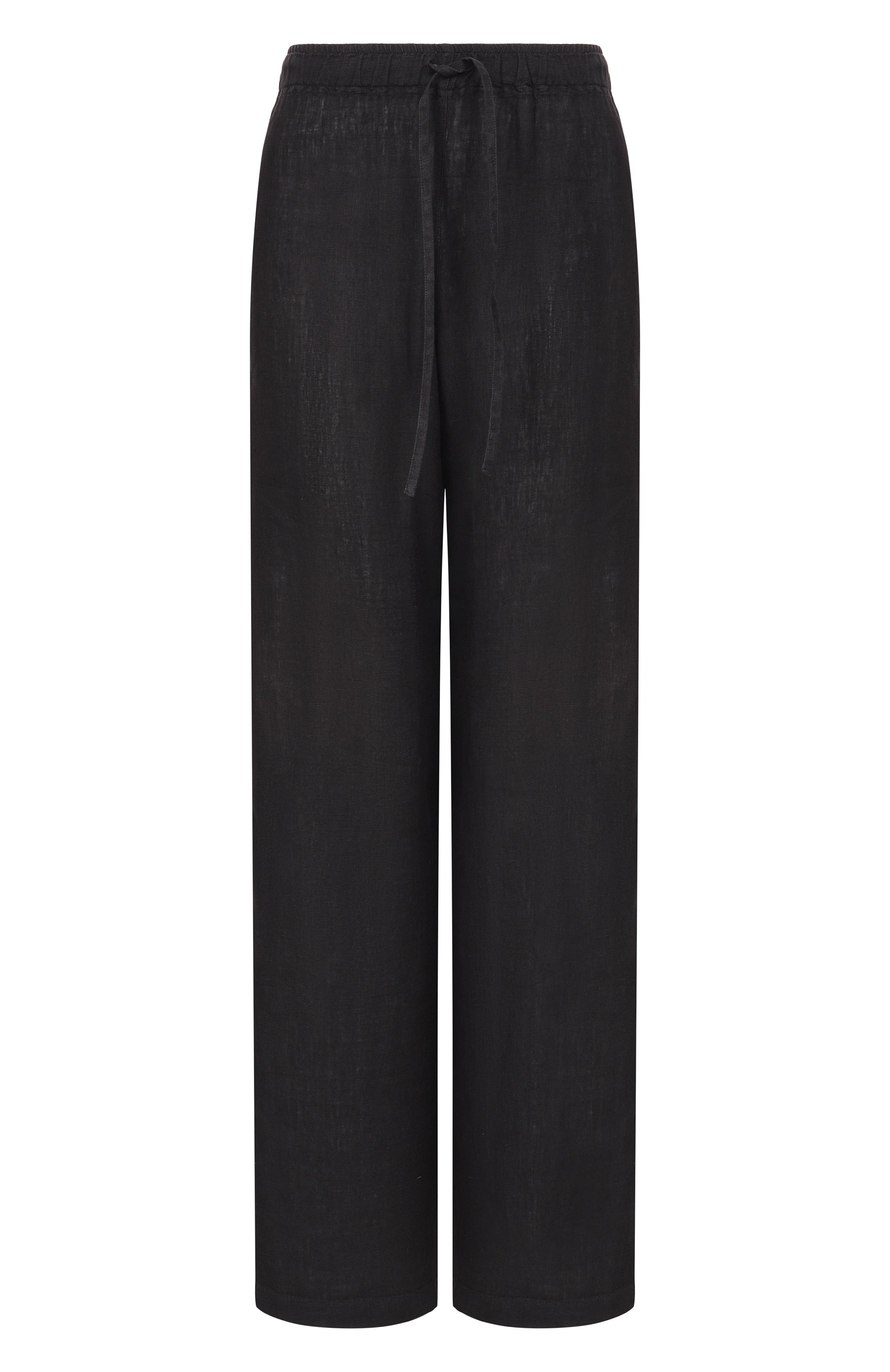 Льняные брюки 120% LINO черного цвета по цене 27800 руб., арт. 33ALIW2145/0000115, фото 1 Льняные брюки 120% LINO, арт. 33ALIW2145/0000115, фото 1