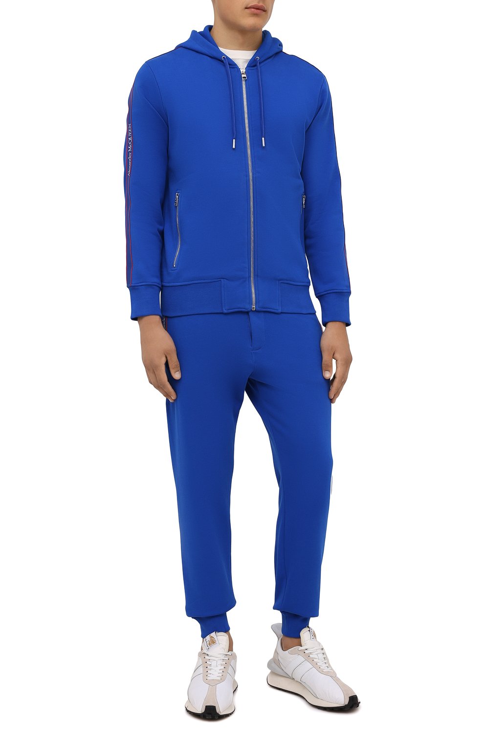 Хлопковые джоггеры ALEXANDER MCQUEEN синего цвета по цене 84550 руб., арт. 642664/QRX75, фото 2 Хлопковые джоггеры ALEXANDER MCQUEEN, арт. 642664/QRX75, фото 2