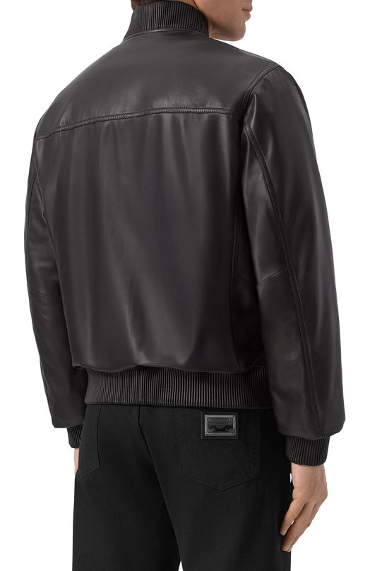 Кожаный бомбер MVST M25.1PM.0009/CREAM NAPA_001 Чёрный  M25.1PM.0009/CREAM NAPA_001 Фото 4