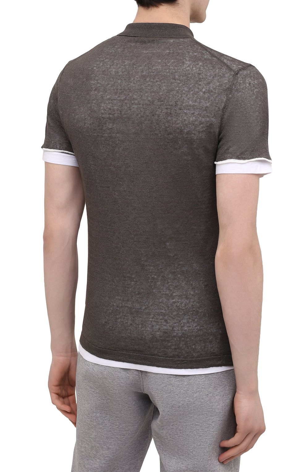 Поло DANIELE FIESOLI коричневого цвета по цене 22050 руб., арт. DF 0376/J, фото 4 Поло DANIELE FIESOLI, арт. DF 0376/J, фото 4