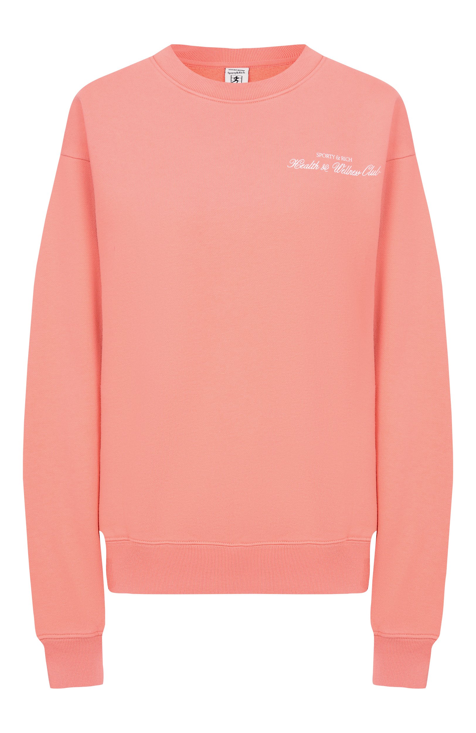 Хлопковый свитшот SPORTY AND RICH кораллового цвета по цене 29300 руб., арт. ST098712234PI22, фото 1 Хлопковый свитшот SPORTY AND RICH, арт. ST098712234PI22, фото 1