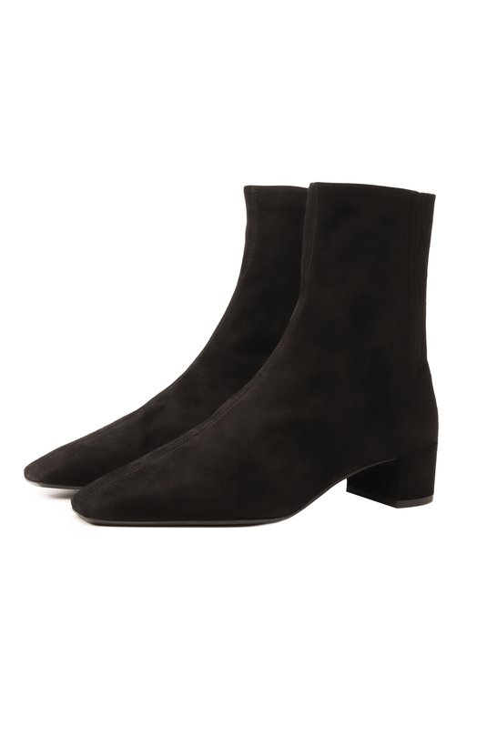 Замшевые ботильоны Saint Honore 35 Aquazzura SH0MIDB8/SUE Чёрный SH0MIDB8/SUE