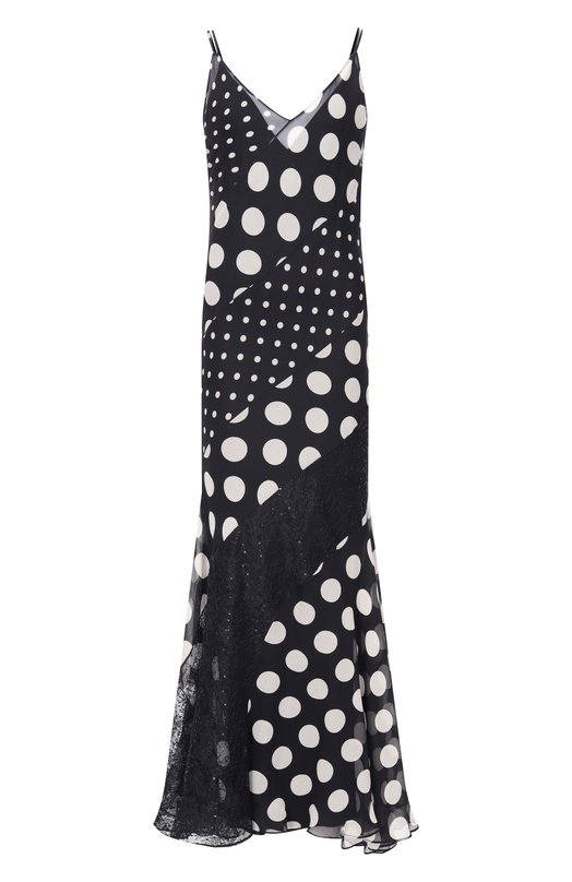 Шелковое платье Nina Ricci 26PCR0073/SE1409 Чёрно-белый 26PCR0073/SE1409