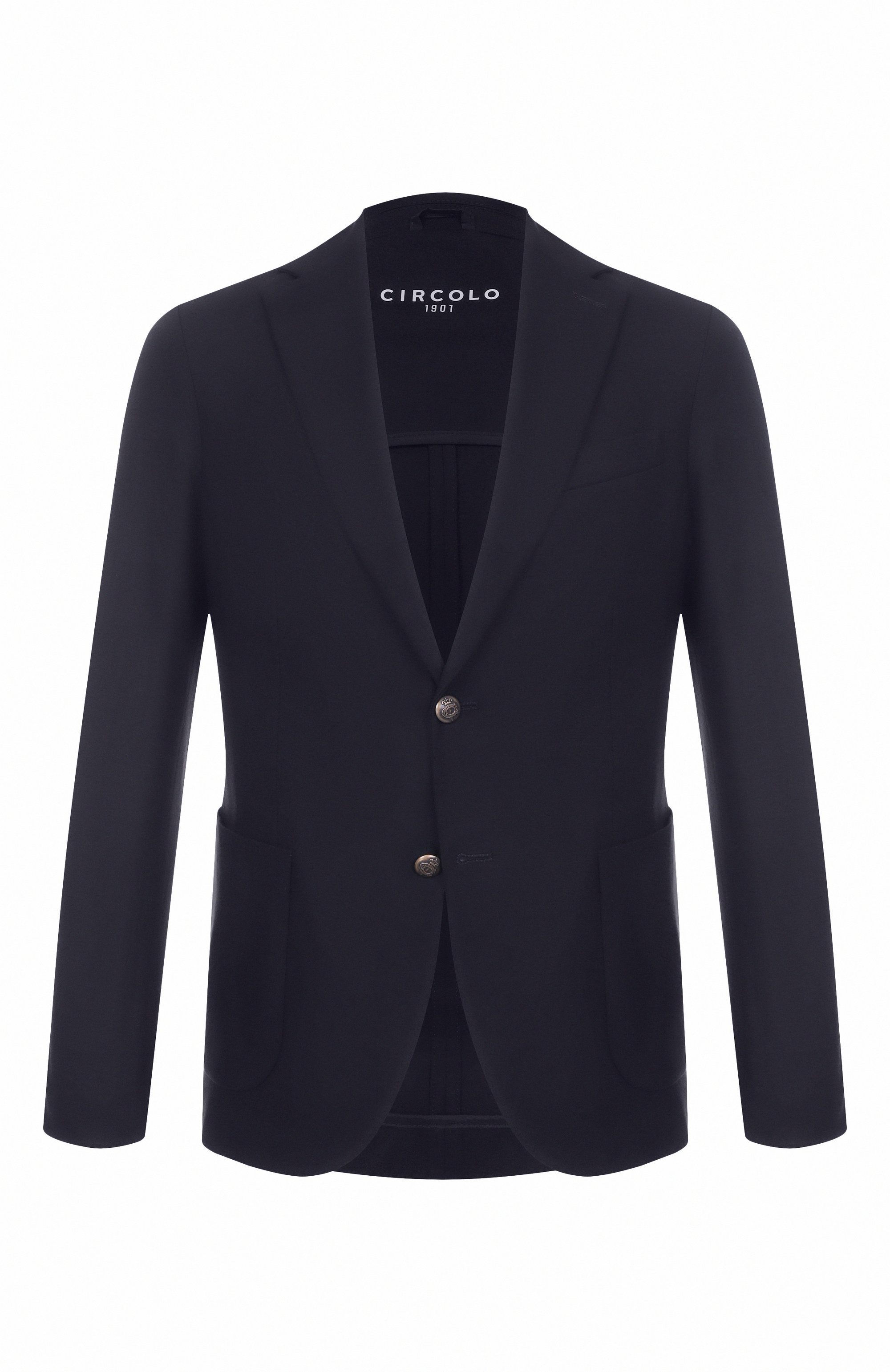 Пиджак из шерсти и кашемира CIRCOLO 1901 темно-синего цвета по цене 77200 руб., арт. CN5059, фото 1 Пиджак из шерсти и кашемира CIRCOLO 1901, арт. CN5059, фото 1