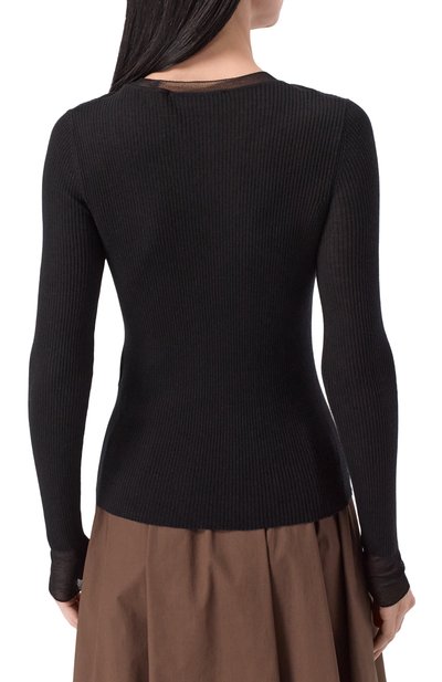 Пуловер из шелка и шерсти MAX MARA STUDIO, арт. GIGANTE, фото 4