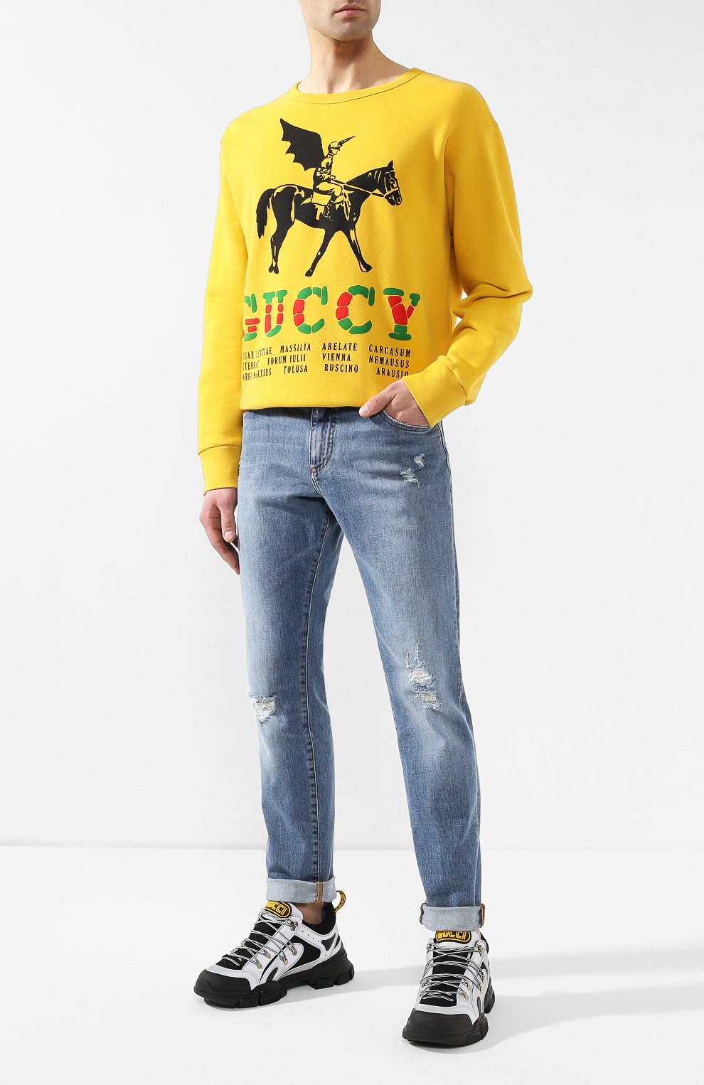 Комбинированные кроссовки flashtrek GUCCI, арт. 543162/9Y030, фото 2