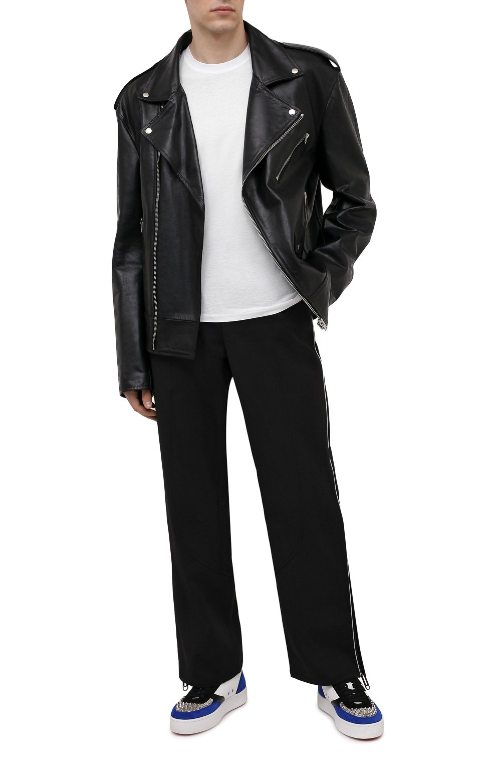 Комбинированные кеды happyrui spikes CHRISTIAN LOUBOUTIN разноцветного цвета по цене 87450 руб., арт. 1210934/HAPPYRUI SPIKES FLAT, фото 2 Комбинированные кеды happyrui spikes CHRISTIAN LOUBOUTIN, арт. 1210934/HAPPYRUI SPIKES FLAT, фото 2