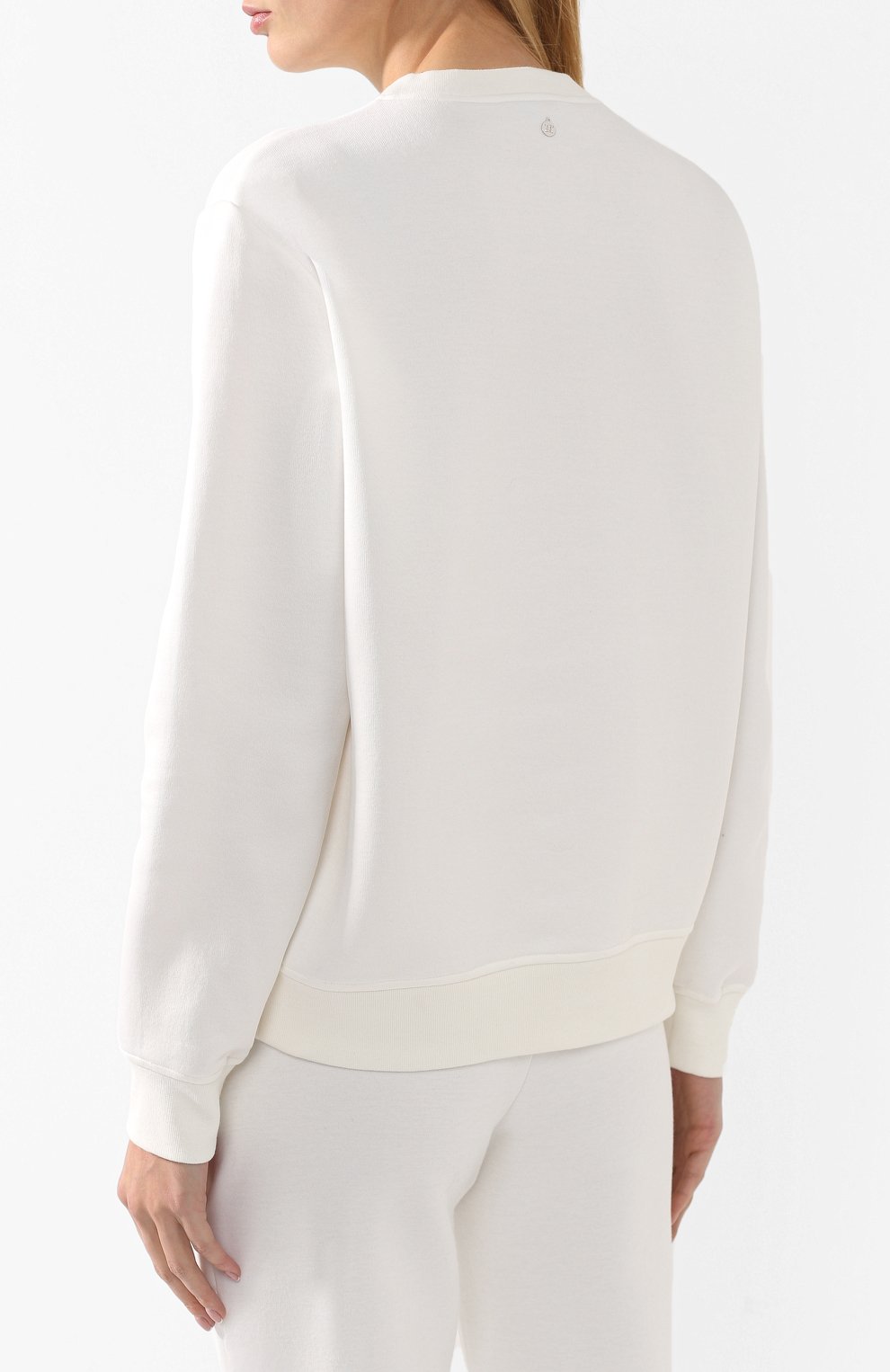 Хлопковый пуловер с круглым вырезом ERMANNO SCERVINO, арт. D334M501FEY, фото 4