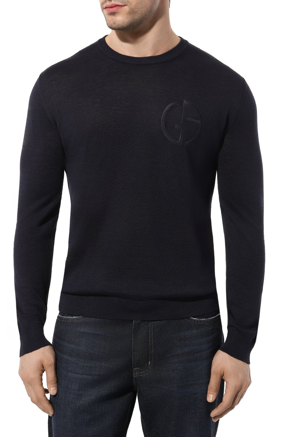 Джемпер изо льна и шелка GIORGIO ARMANI, арт. 3DSMB2/SMB2Z, фото 3