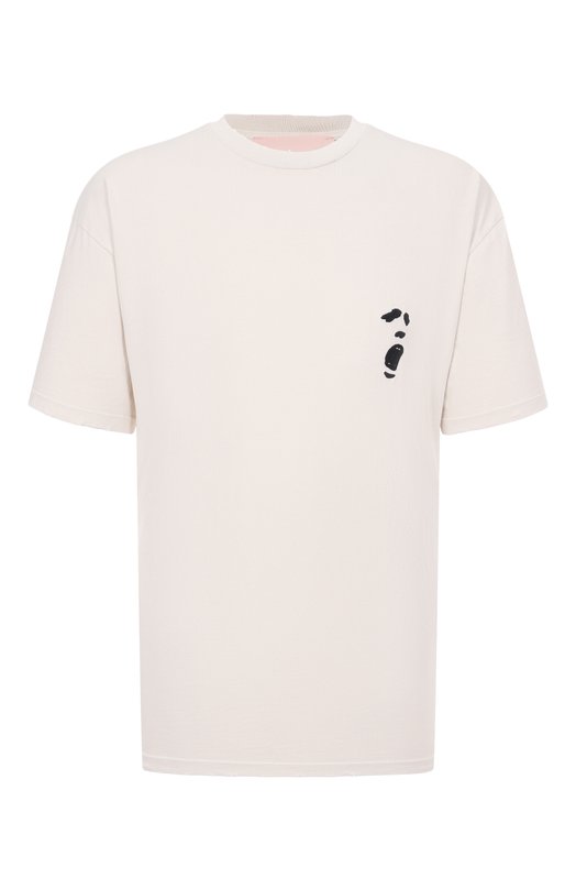 Хлопковая футболка An Other Date F50DMATH088 Кремовый F50DMATH088