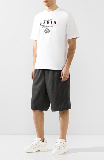 Шерстяные шорты BALENCIAGA серого цвета по цене 49200 руб., арт. 602336/TGT15, фото 2 Шерстяные шорты BALENCIAGA, арт. 602336/TGT15, фото 2