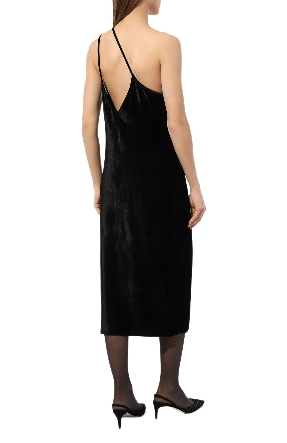 Платье из вискозы и шелка WHO_AM, арт. FD6-SS22.3-BLK, фото 4