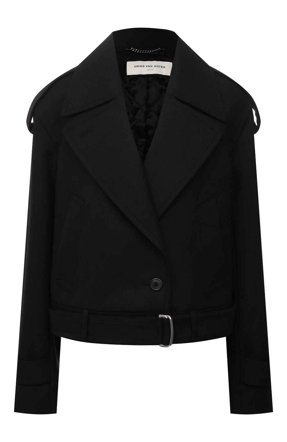 Шерстяная куртка DRIES VAN NOTEN черного цвета по цене 95250 руб., арт. 212-010515-3041, фото 1 Шерстяная куртка DRIES VAN NOTEN, арт. 212-010515-3041, фото 1