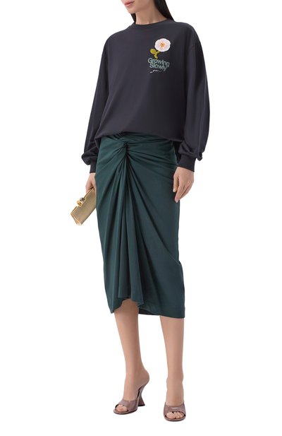 Хлопковый свитшот GANNI, арт. A1050176, фото 2