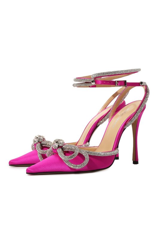 Текстильные туфли Double Bow 110 Mach & Mach R212101 FUCHSIA Розовый R212101 FUCHSIA