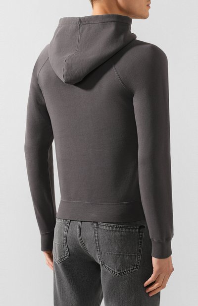 Хлопковое худи SAINT LAURENT, арт. 597199/YBQQ2, фото 4