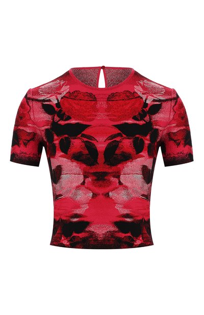 Женский топ из смеси шелка и вискозы ALEXANDER MCQUEEN, арт. 594990/Q1AJ1
